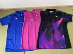 バトミントン　ゲームシャツ　３枚セット