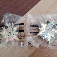 ディズニー20周年ピンバッチ2個