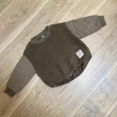 apreslescours切替ボアキルトトレーナー【90㎝】ブラウン