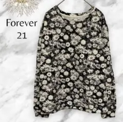 【FOREVER21】フォーエバー♡花柄 総柄 ドロップショルダー コットン Sのサムネイル