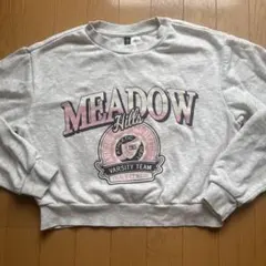 H&M DIVIDED カレッジロゴ トレーナー グレー XS
