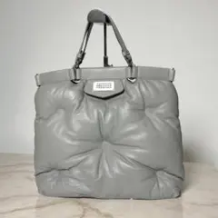 メゾンマルジェラ　グラムスラム　ミディアム　2way ハンドバッグ　グレー.