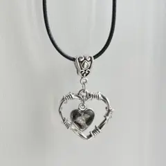 《オルゴナイト　ネックレス》－天然石:ブラックアゲート　No17