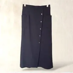 ドレスキップ　ロングスカート　M　グレー系　タイト　ウエストゴム　カジュアルのサムネイル