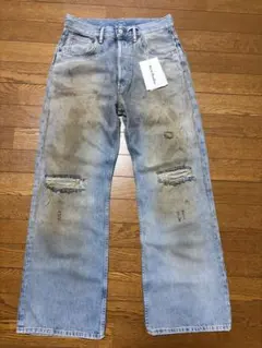 TSY RIPPED WIDE STRAIGHT DENIM [INDIGO] - メルカリ