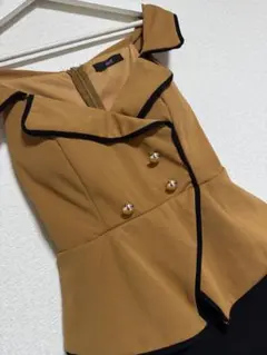 キャメルぺプラムキャバドレス