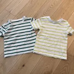 西松屋　100 ボーダー　２枚セットのサムネイル