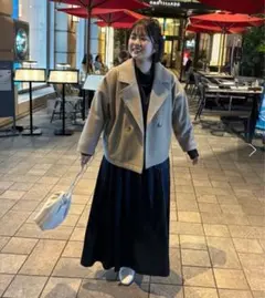 un dix corsアンディコール ミドルコートモカフリーサイズ