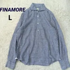 フィナモレ　バーニーズ別注　リネン100シャツ　プルオーバー　Lのサムネイル