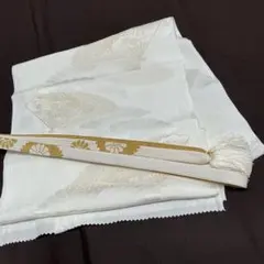 b304 正絹　礼装用　帯揚金糸　帯締　金糸　極美品　着物
