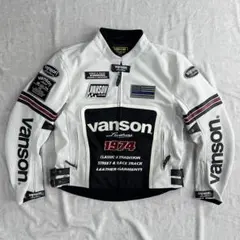 ☆一点限 新品 VANSON Lサイズ 本革切り文字 ライダース ジャケット
