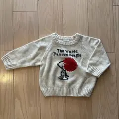 BREEZE　ブリーズ　PEANUTS モチーフニット　セーター　スヌーピー