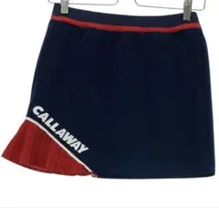 CALLAWAY 裾プリーツスカート ネイビー/レッド
