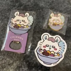 ちいかわ屋台【台湾夜市×モモンガ】マグネット(栓抜き)、アクリル