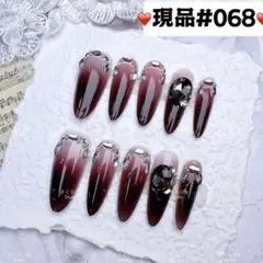 068現品推しネイルチップ付け爪量産型姫ギャルクロムハーツチークy2k痛ネイル