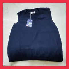 スクールベスト ノースリーブ コットン100% ネイビー