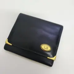 あ*き様 dunhill ダンヒル コインケース 小銭入れ レザー ブラック ゴ