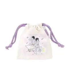 スリーコインズ　りぼん　ミニ巾着