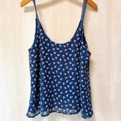FOREVER 21 花柄 ビスチェ ネイビー Sサイズのサムネイル