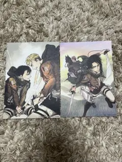 【美品】進撃の巨人　悔いなき選択　1巻2巻　フルカラー完全版　複製原画2枚セット