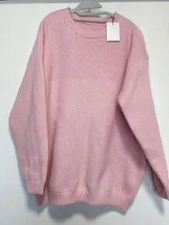 【新品•未使用】ピンク 長袖 ニットセーター Fサイズ