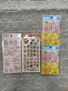 キャラクターシール4枚セット　クレヨンしんちゃん
