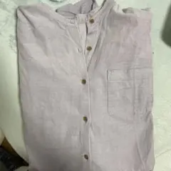 グレー ボタンアップ シャツ 長袖