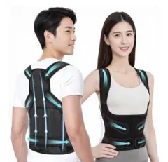 美品送料無料　猫背矯正ベルト M ブラック