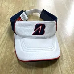 ブリヂストン ゴルフ サンバイザー ホワイト×ネイビー