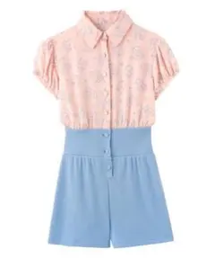 ピーチジョン PJ パフスリーブロンパース パジャマ ルームウェア