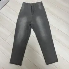 グレー ハイウエスト スリムフィット デニムパンツのサムネイル