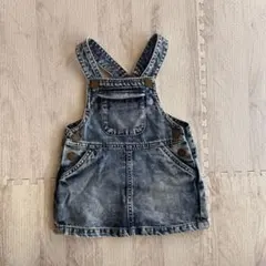 【next】デニム サロペットワンピース9-12month 70-80サイズ
