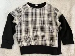 チェック柄トレーナー 100cm