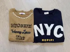 150 160 冬 トレーナー 長袖 レピピアルマリオ ピンクラテ