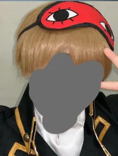 銀魂　沖田総悟　真選組　コスプレ　ウィッグ、アイマスク付　(M) 銀魂】沖田総悟 ウィッグ付 アイマスク付 M コスプレ衣装 F-0849