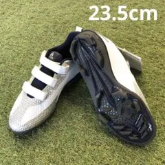 ソフトボール　スパイク　adidas 白紺　23.5cm