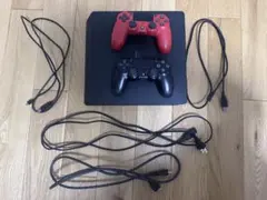 PlayStation 4 本体 赤黒コントローラー付き