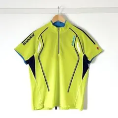 9*7様 【良品】バボラ テニスゲームシャツ 半袖 ハーフジップ L メンズ 蛍