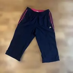 adidas アディダス CLIMA365 レディース 七分丈 ネイビー×ピンクのサムネイル