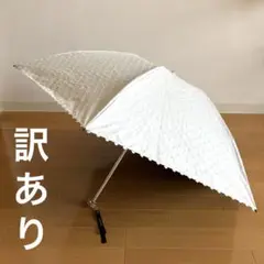 ジルスチュアート　JILLSTUART 白　ドット柄 折りたたみ傘 晴雨兼用