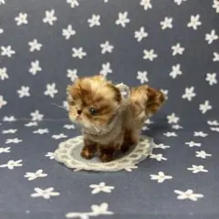 Mall Art Cat Persian Cat Miniature Mall Handmade Doll Figurine