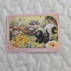 ディズニー　キラッとアートギャラリーカード とんすけ＆フラワー