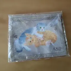 KALDI メッシュポーチ 猫柄