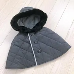 ファー付ケープ ポンチョコート