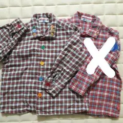 ミキハウス　90 ネルシャツ　長袖シャツ