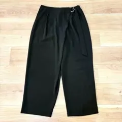 アーバンリサーチ　アシメ　ラップパンツ　スラックス　ブラック