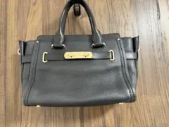 coach 黒 レザー トートバッグ