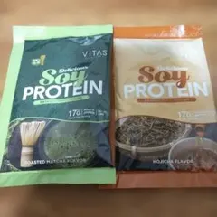 バイタス ソイプロテイン ほうじ茶 焙煎抹茶 各23g