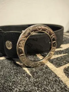 新品未使用 BVLGARI サークルロゴ バックル ベルト ブラック BVLGARI ブルガリ レディース ベルト レザー ブラック 黒 20228