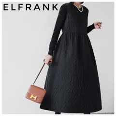 ELFRANK エルフランク　キルティングワンピース　 　ブラック